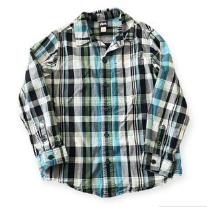 Tea Collection Plaid Button-Down, Size 7